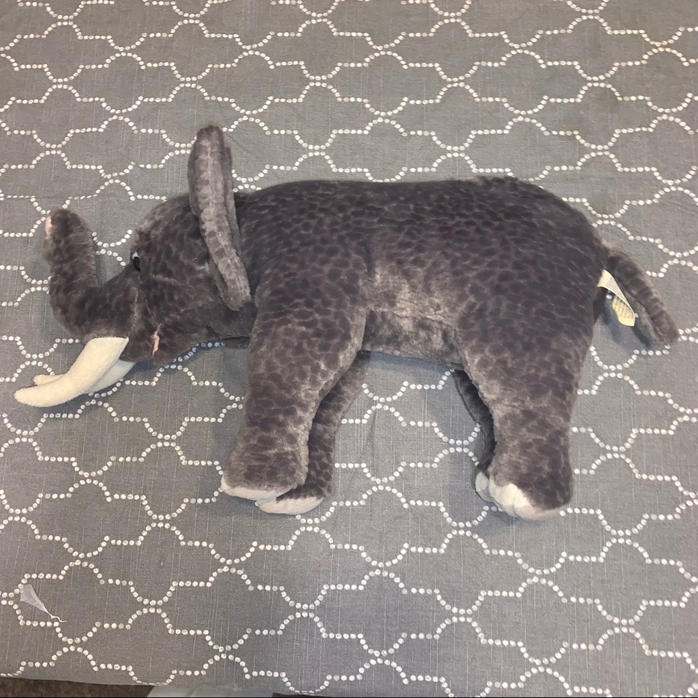 Magnussen Home Stuffed Elephant with Tusks